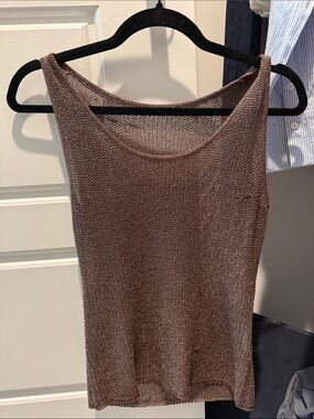 Brown Knit Tank Top